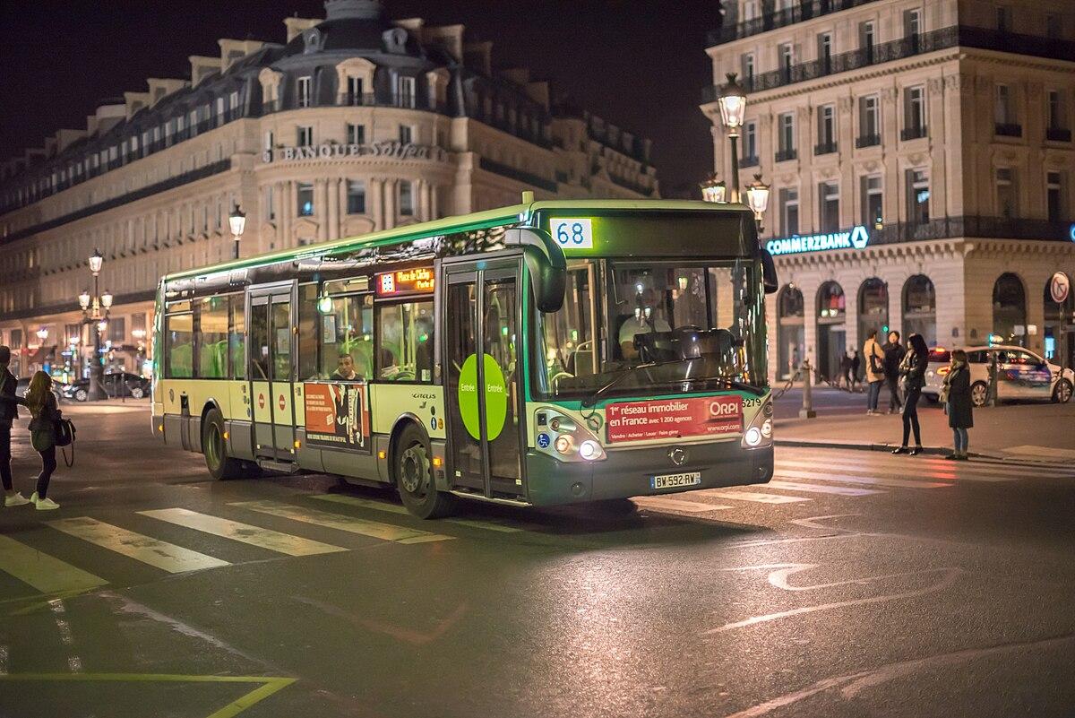 Horaires RATP 68 – Châtillon – Montrouge / Place de Clichy